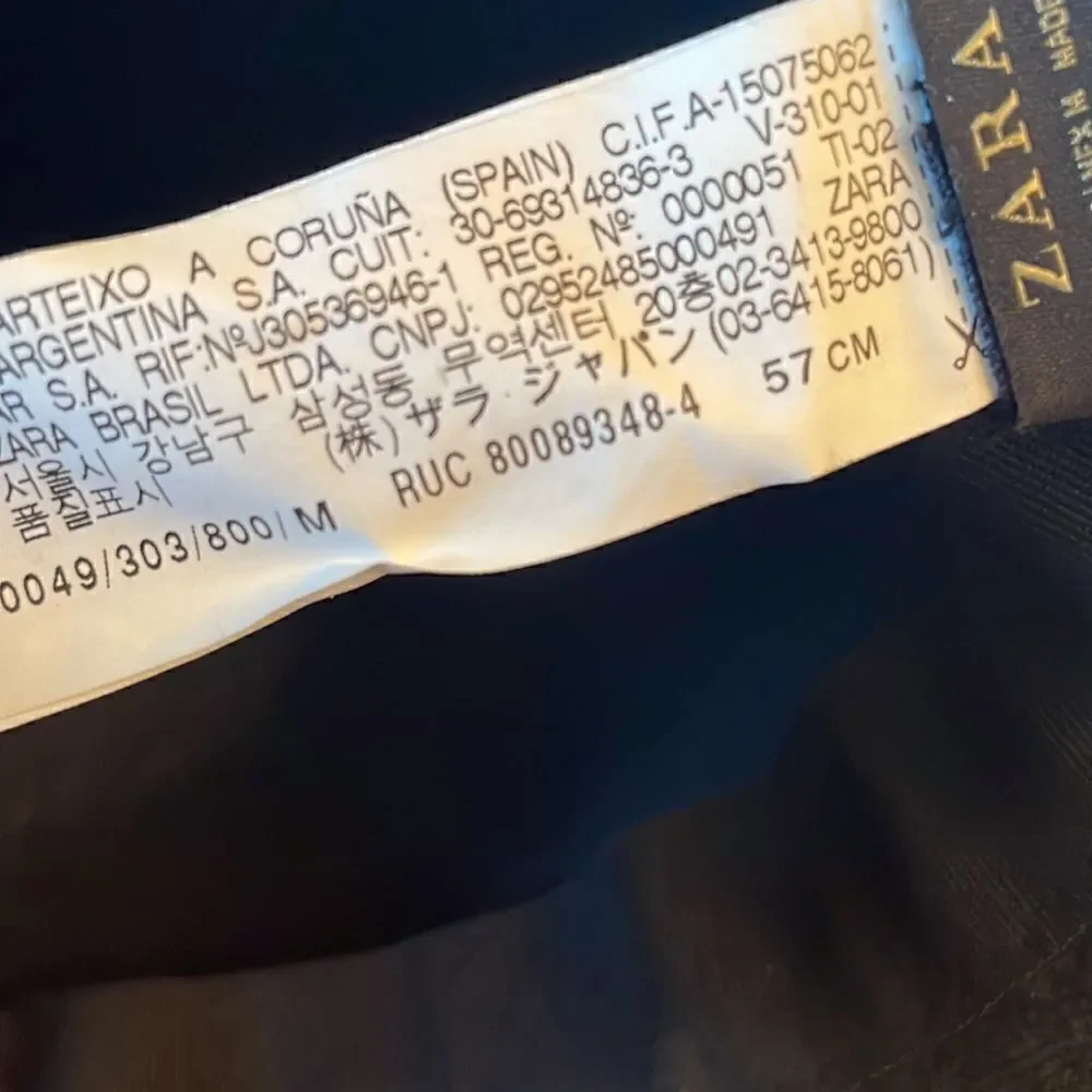 Zara Black Fedora Hat - M/57CM